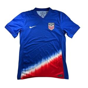 Nike USA Soccer Mens Dri-Fit Soccer Jersey Shirt Blue Red White Small MSRP 90